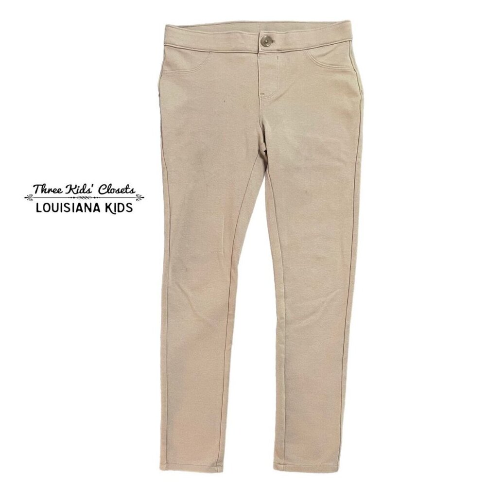 Old Navy Sz 12 School Uniform Khaki Ponte-Knit Jeggings Pants